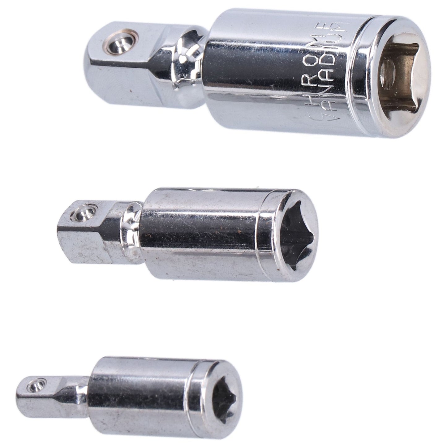3pcs Universal Joint Socket Adapter 1/2 3/8 1/4 Chrome Vanadium Steel Conversion Tool for Ratchet Wrench V1294-YM0523-3114210132711