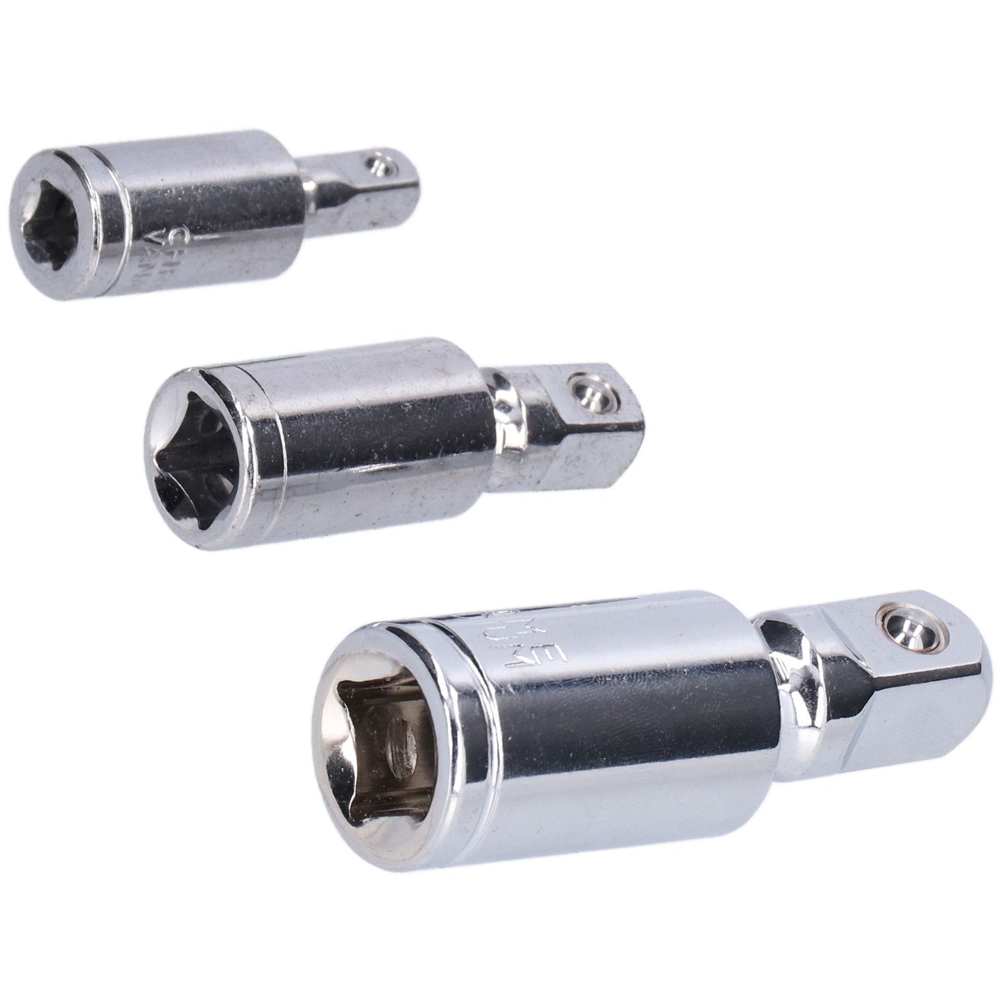 3pcs Universal Joint Socket Adapter 1/2 3/8 1/4 Chrome Vanadium Steel Conversion Tool for Ratchet Wrench V1294-YM0523-3114210132711
