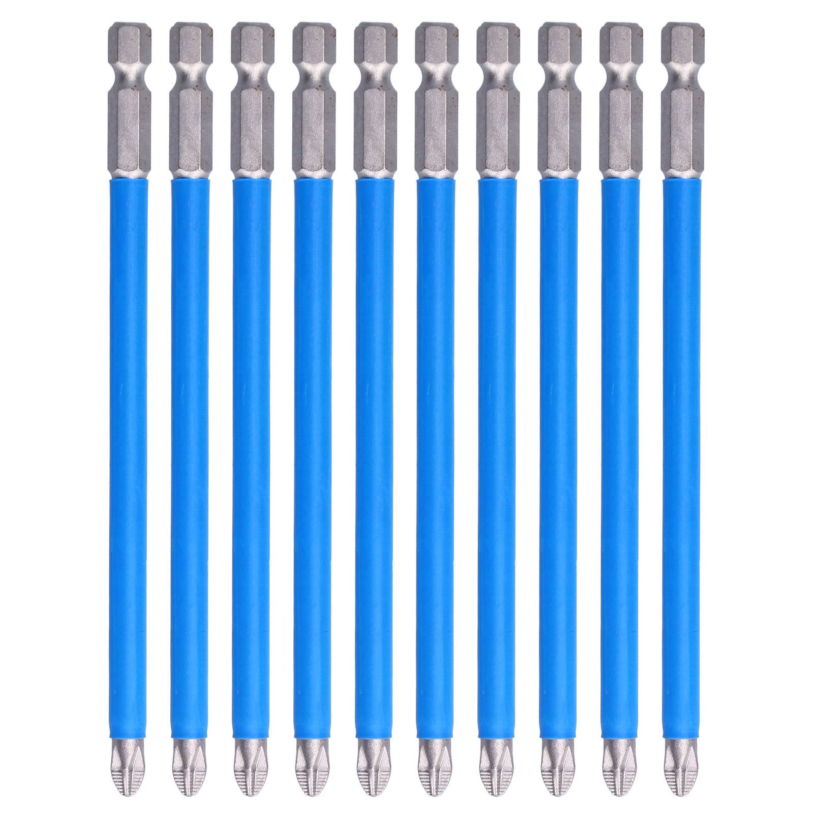 10Pcs Batch Heads Impact Resistant Electric Magnetic Drill Screwdriver Bit Kit Repair Tools V1294-YM0523-3114210132811