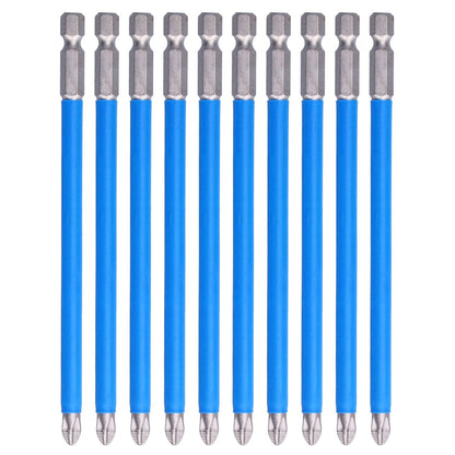 10Pcs Batch Heads Impact Resistant Electric Magnetic Drill Screwdriver Bit Kit Repair Tools V1294-YM0523-3114210132811