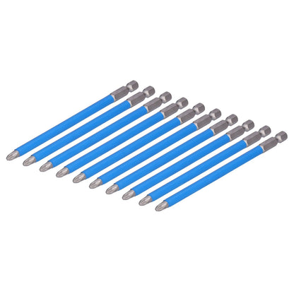 10Pcs Batch Heads Impact Resistant Electric Magnetic Drill Screwdriver Bit Kit Repair Tools V1294-YM0523-3114210132811