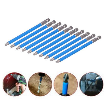 10Pcs Batch Heads Impact Resistant Electric Magnetic Drill Screwdriver Bit Kit Repair Tools V1294-YM0523-3114210132811
