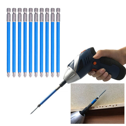 10Pcs Batch Heads Impact Resistant Electric Magnetic Drill Screwdriver Bit Kit Repair Tools V1294-YM0523-3114210132811