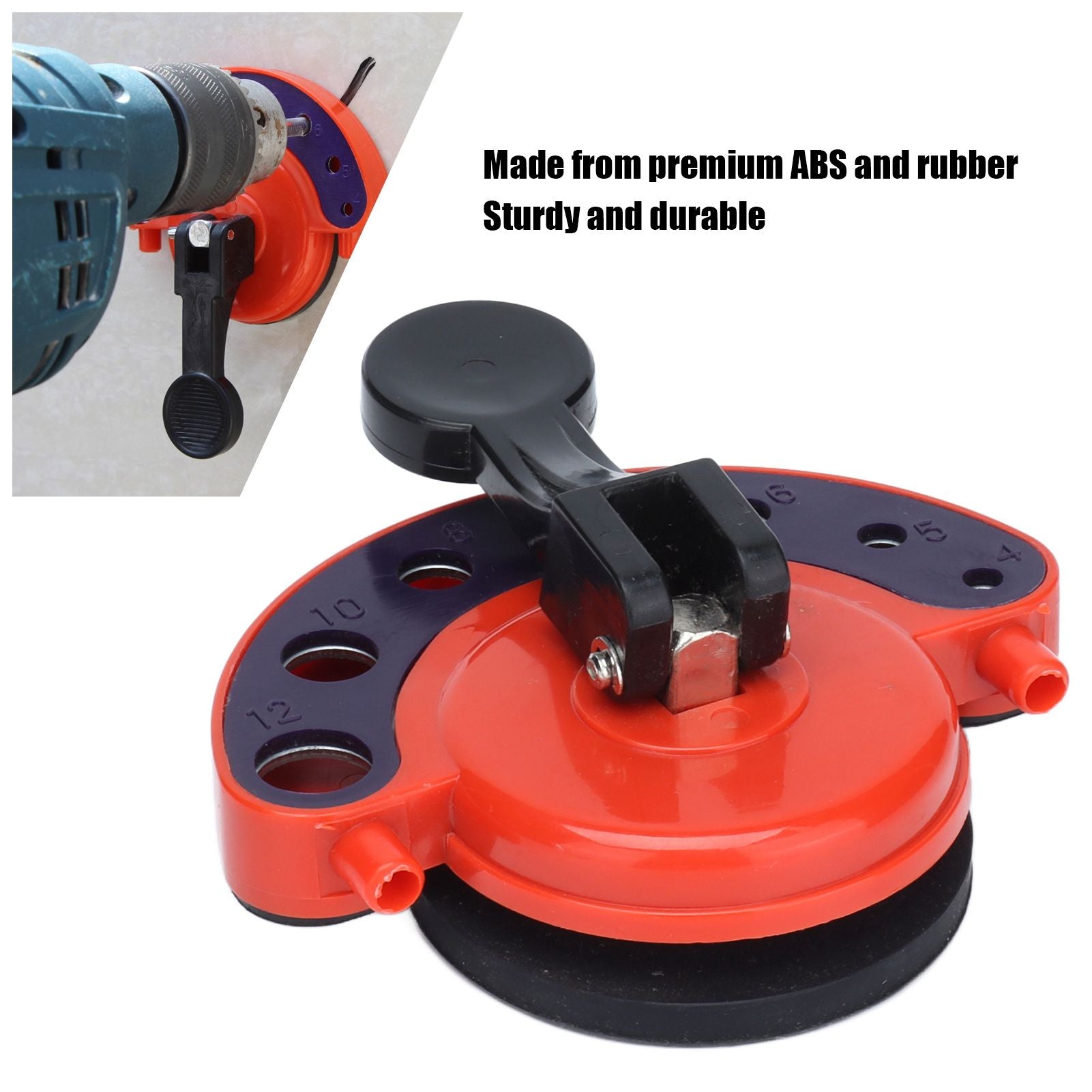 2Pcs Hole Saw Guide Adjustable Multifunctional Easy Operation Premium ABS Rubber Tile Glass Hole Saw Bit Guide V1294-YM0523-3114210133011