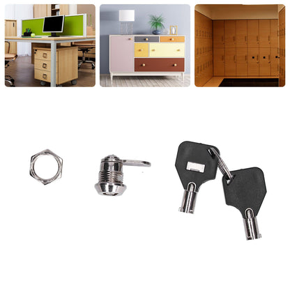 File Cabinet Locks Furniture Cam Locks Security Lock with Keys for Vending Machines Computers Closet Doors V1294-YM0523-3114210133711