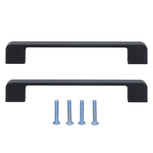 2pcs Cabinet Pulls Black Zinc Alloy Kitchen Drawer Handles with Screws for Drawer Wardrobe Cupboard Door V1294-YM0523-3114210134111