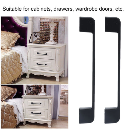 2pcs Cabinet Pulls Black Zinc Alloy Kitchen Drawer Handles with Screws for Drawer Wardrobe Cupboard Door V1294-YM0523-3114210134111