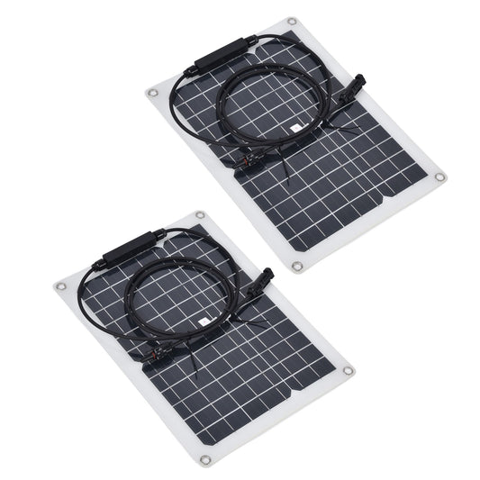 2 Pcs Solar Panels Kit 15W Portable Monocrystalline Solar Panel Charger for Outdoor Boat Caravan RV Charging V1294-YM0523-3114210135711