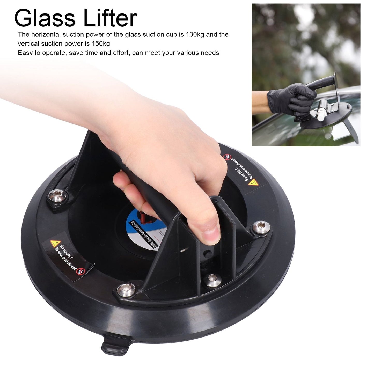 Pump Vacuum Suction Cup Heavy Duty Glass Lifter Tile Suction Cup Hand Pump Suction Cup for Woodworking V1294-YM0523-3114210136211