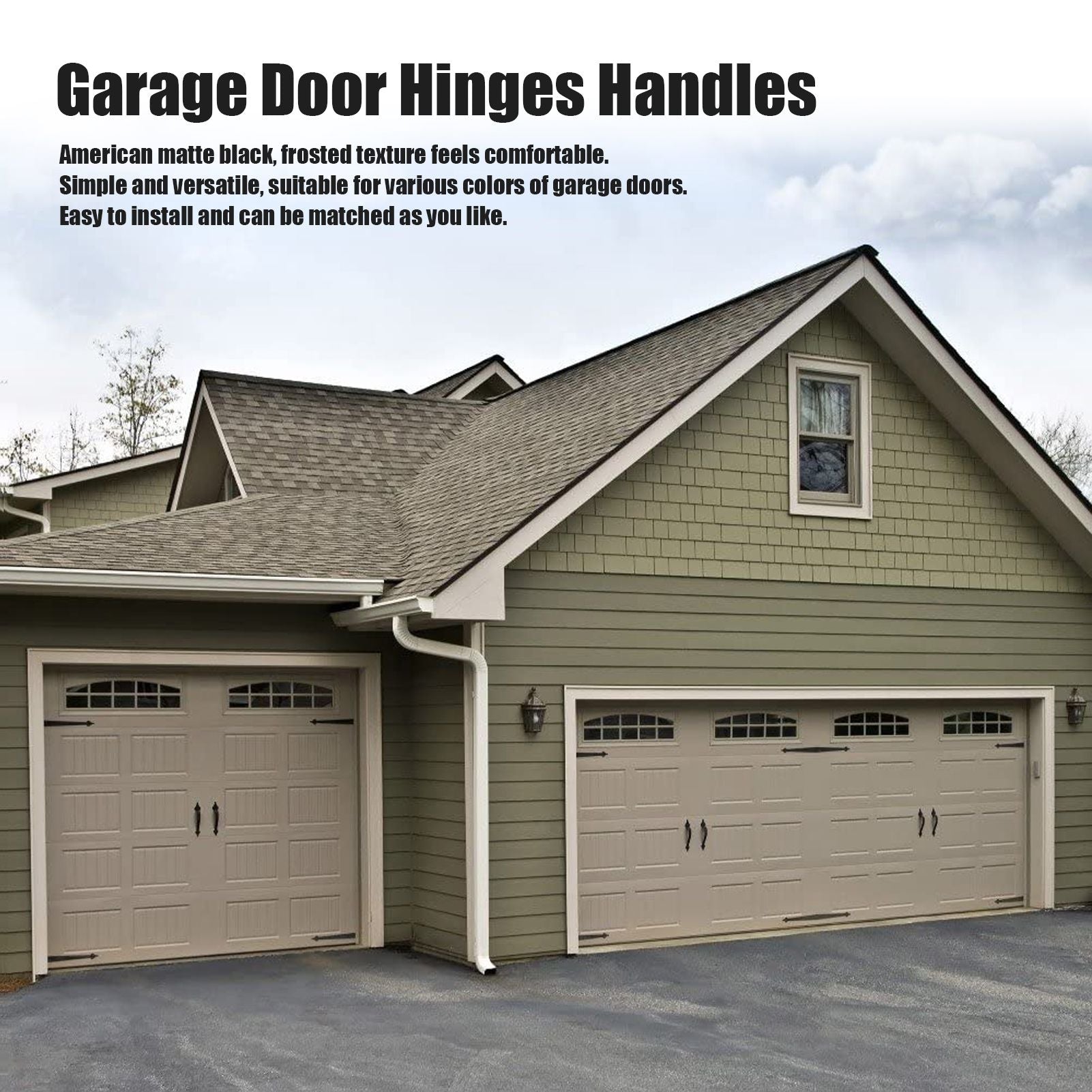 American Style Garage Handle Wrought Iron Garage Door Decoration Garage Door Hardware V1294-YM0523-3114210136311