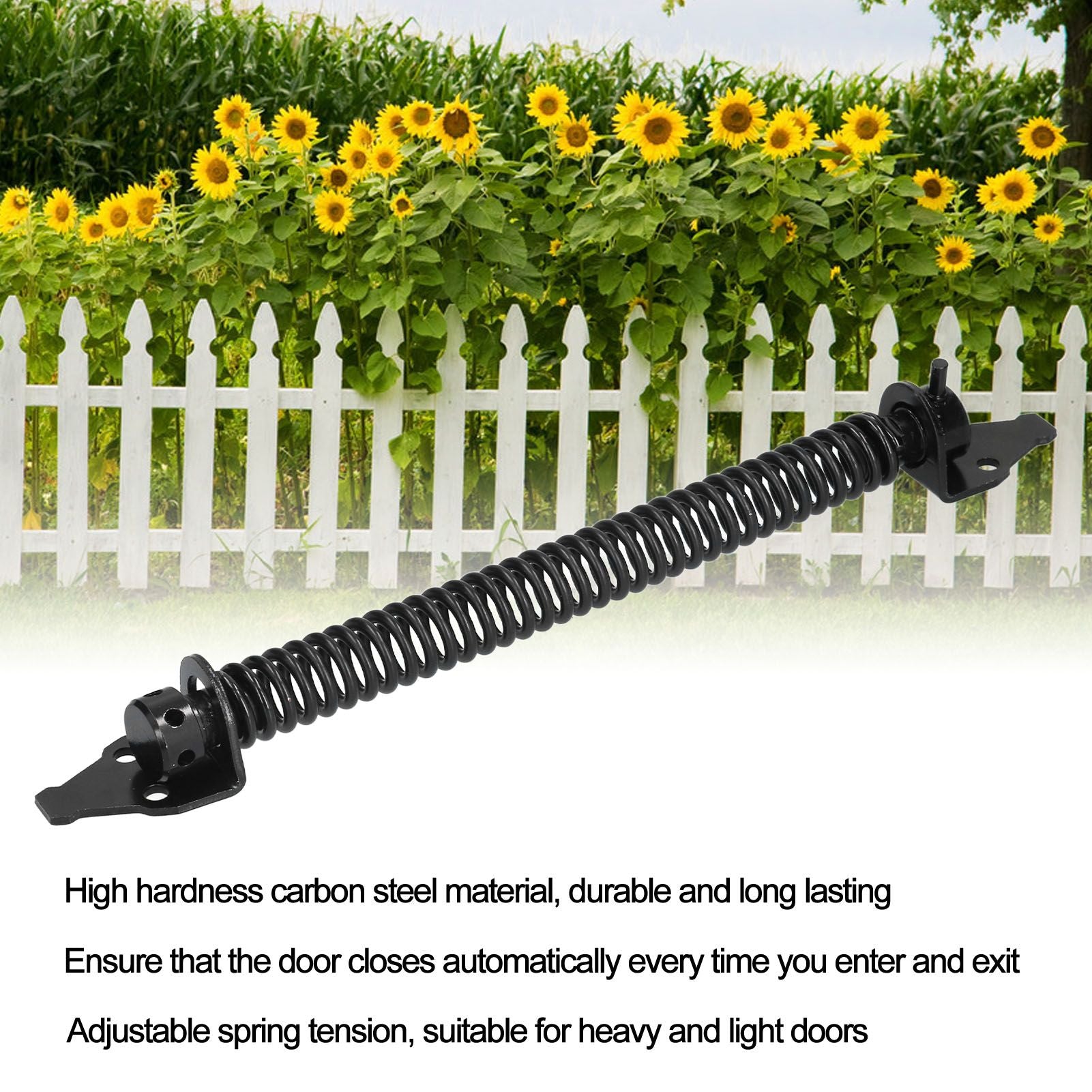 Self Closing Door Spring Set Carbon Steel Adjustable Gate Spring Hardware for Home Agricultural Fence V1294-YM0523-3114210136611