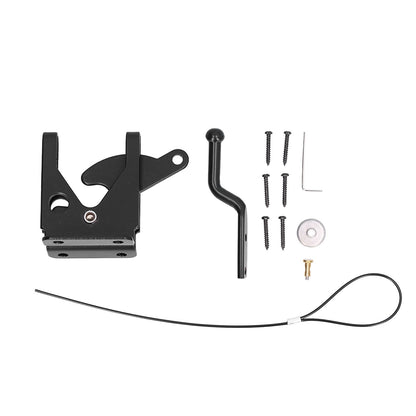 Iron Fence Lock Self Locking Gate Latch Hardware with Adjustable Cable for Garden Backyard Courtyard V1294-YM0523-3114210136711