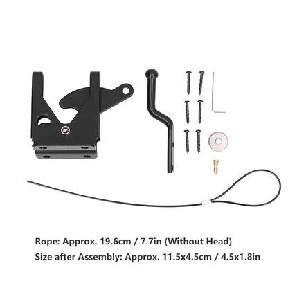 Iron Fence Lock Self Locking Gate Latch Hardware with Adjustable Cable for Garden Backyard Courtyard V1294-YM0523-3114210136711