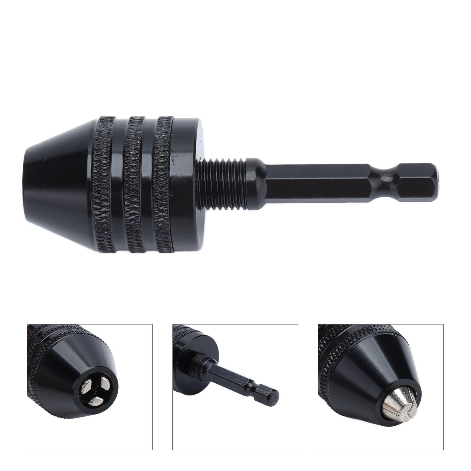 0.6-8mm Fast Change Hex Shank Drill Bit Chuck Aluminum Alloy Clamping Tool for Grinding Machine Screwdriver V1294-YM0523-3114210136911