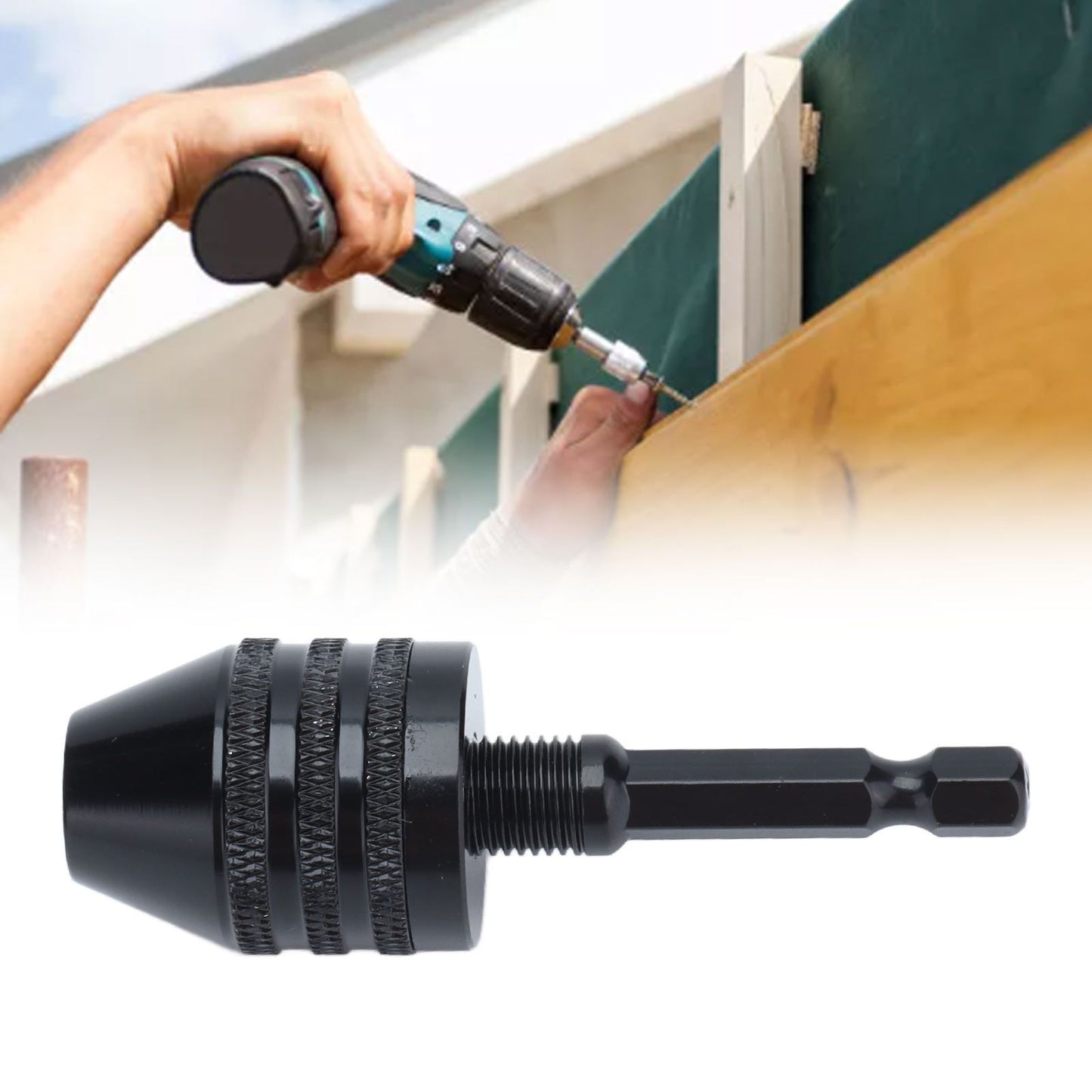 0.6-8mm Fast Change Hex Shank Drill Bit Chuck Aluminum Alloy Clamping Tool for Grinding Machine Screwdriver V1294-YM0523-3114210136911