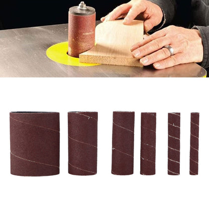 6Pcs Sandpaper Ring Sandpaper Roll Sanding Sleeves Wood Sanding Metal Rust Removing for Electric Grinder V1294-YM0523-3114210137011