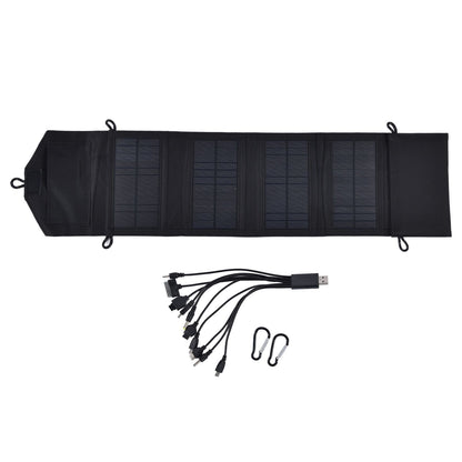 15W 5V Portable Solar Folding Panel Power Station Outdoor USB Solar Panel Power Bank for Camping Traveling V1294-YM0523-3114210137411
