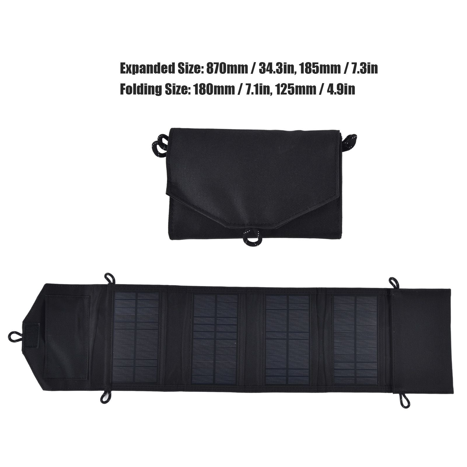 15W 5V Portable Solar Folding Panel Power Station Outdoor USB Solar Panel Power Bank for Camping Traveling V1294-YM0523-3114210137411