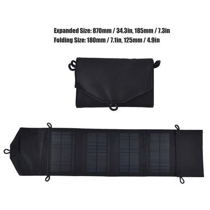 15W 5V Portable Solar Folding Panel Power Station Outdoor USB Solar Panel Power Bank for Camping Traveling V1294-YM0523-3114210137411