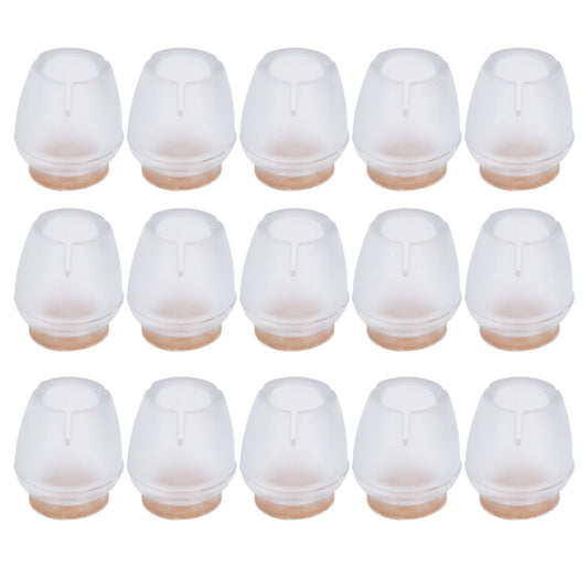 32Pcs Non Slip Furniture Leg Cover Mute Silicone Tables Chairs Leg Caps Floor Protector Transparent V1294-YM0523-3114210137911