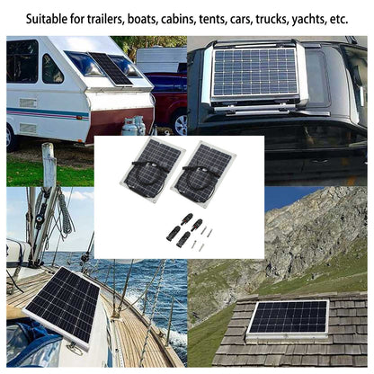 15W Solar Panel Portable Waterproof Monocrystalline Solar Charging Board for Outdoor Car Motor YachtSolar V1294-YM0523-3114210138011