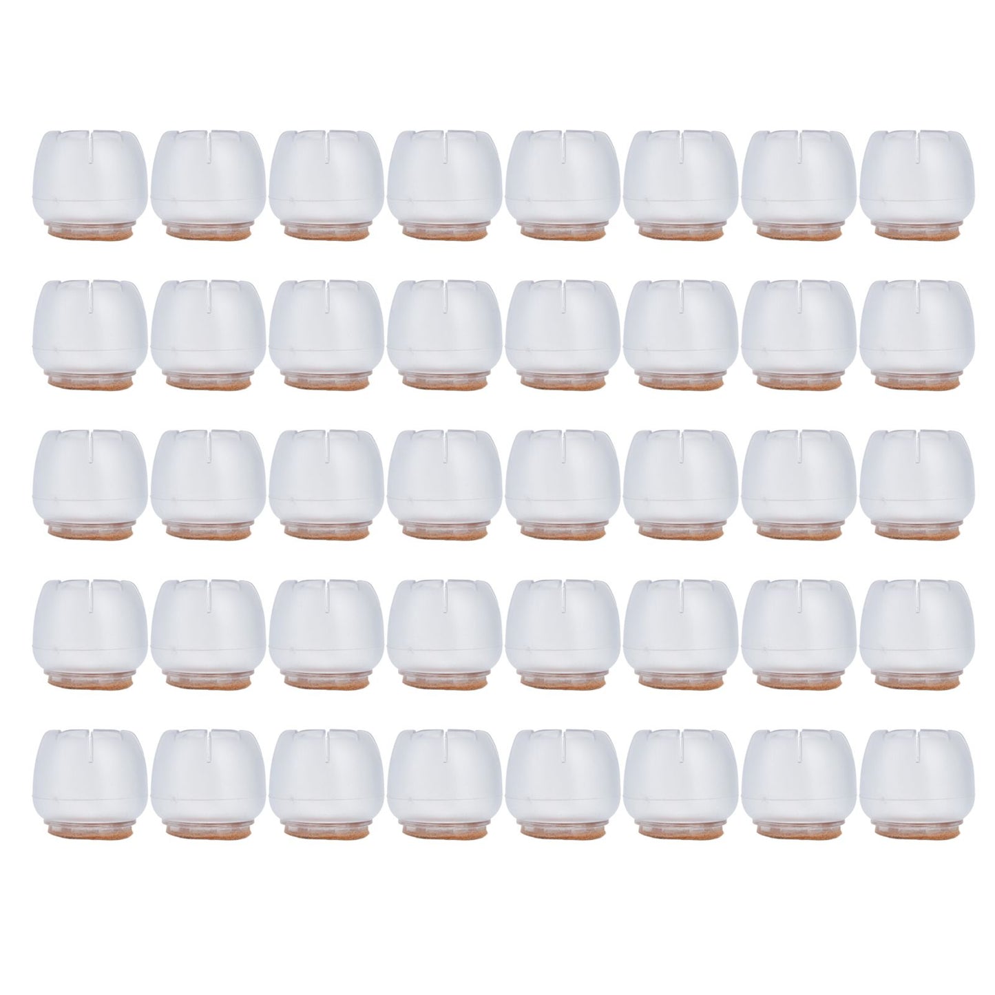 40PCS Chair Leg Protector Thickened Silicone Table Leg Cover Transparent Non Slip Furniture Leg Protector V1294-YM0523-3114210138111