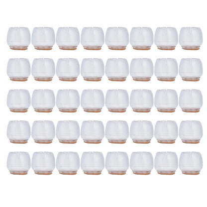 40PCS Chair Leg Protector Thickened Silicone Table Leg Cover Transparent Non Slip Furniture Leg Protector V1294-YM0523-3114210138111