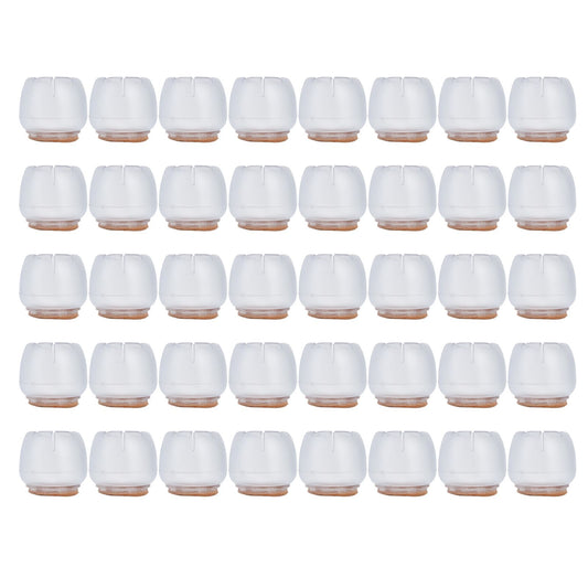 40PCS Chair Leg Protector Thickened Silicone Table Leg Cover Transparent Non Slip Furniture Leg Protector V1294-YM0523-3114210138111
