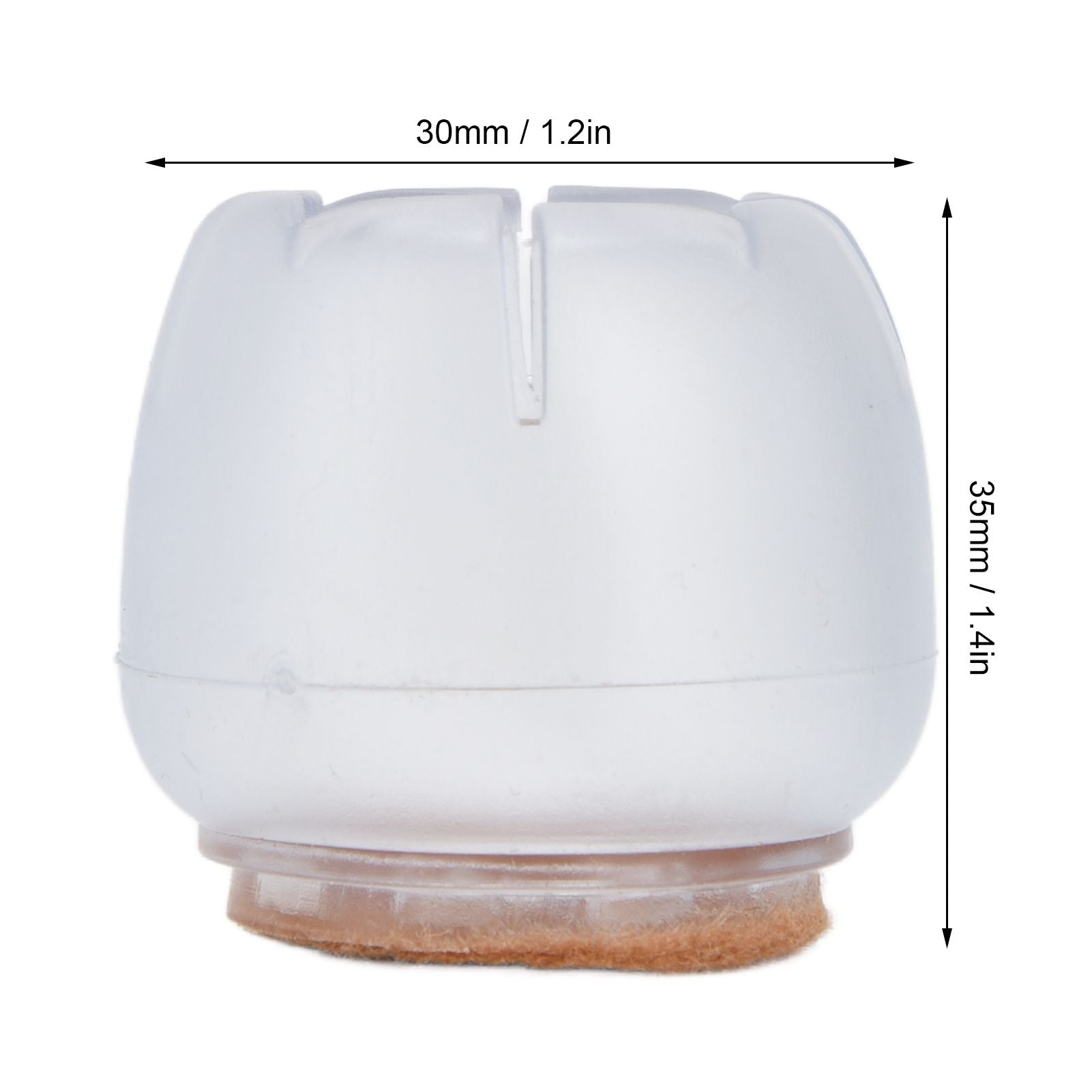 40PCS Chair Leg Protector Thickened Silicone Table Leg Cover Transparent Non Slip Furniture Leg Protector V1294-YM0523-3114210138111