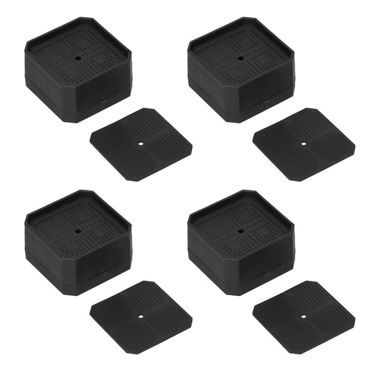 4Set Square Furniture Leg Pad Rubber Non Slip Table Chair Refrigerator Feet Protectors Noise Reduction V1294-YM0523-3114210138411