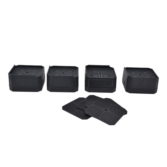 4Set Chair Leg Floor Protectors Square Rubber Non Slip Furniture Leg Pads for Home Bedroom V1294-YM0523-3114210139011