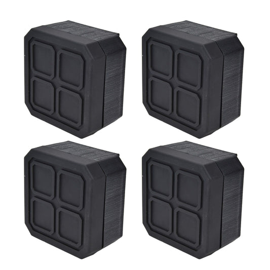 4Set Chair Leg Floor Protectors Square Rubber Non Slip Furniture Leg Pads for Home Bedroom V1294-YM0523-3114210139011