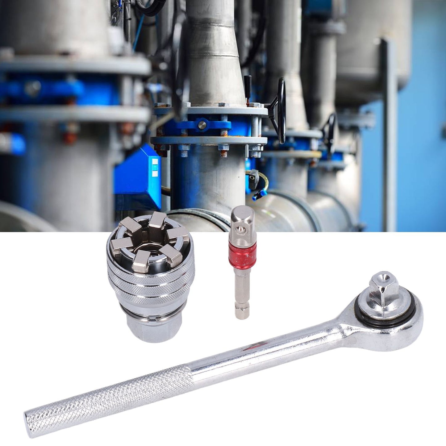 Universal Socket Wrench Tool 10-19mm Adjustable Wrench Set Chrome Vanadium Steel for Home Improvement V1294-YM0523-3114210139111