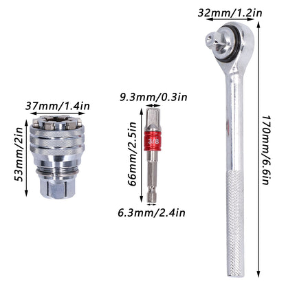 Universal Socket Wrench Tool 10-19mm Adjustable Wrench Set Chrome Vanadium Steel for Home Improvement V1294-YM0523-3114210139111