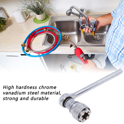 Universal Socket Wrench Tool 10-19mm Adjustable Wrench Set Chrome Vanadium Steel for Home Improvement V1294-YM0523-3114210139111