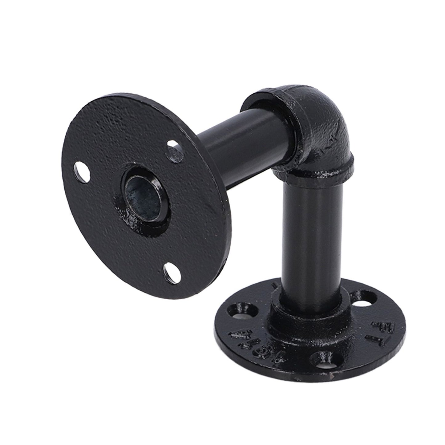 Pipe Shelf Brackets Iron Black Retro Wall Mounted Clapboard Support Frame Racks Set V1294-YM0523-3114210139511