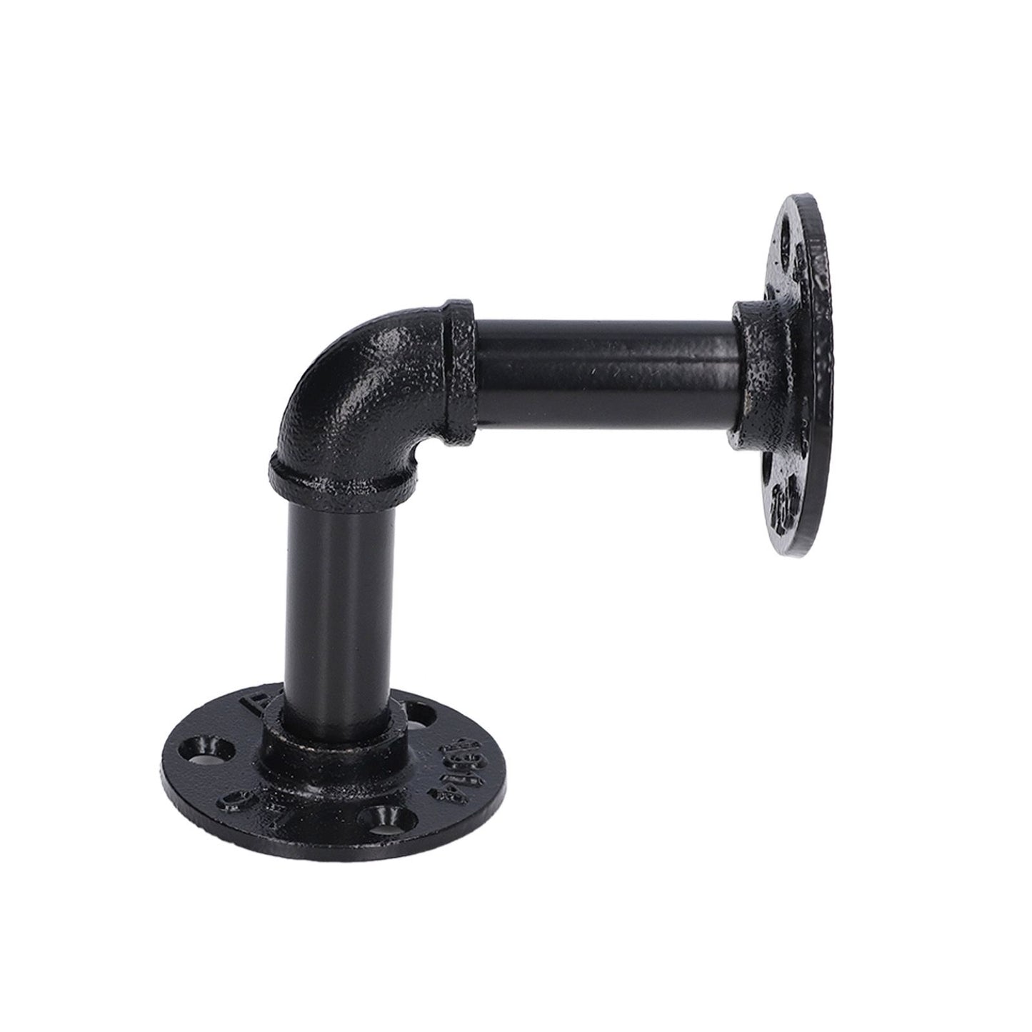 Pipe Shelf Brackets Iron Black Retro Wall Mounted Clapboard Support Frame Racks Set V1294-YM0523-3114210139511