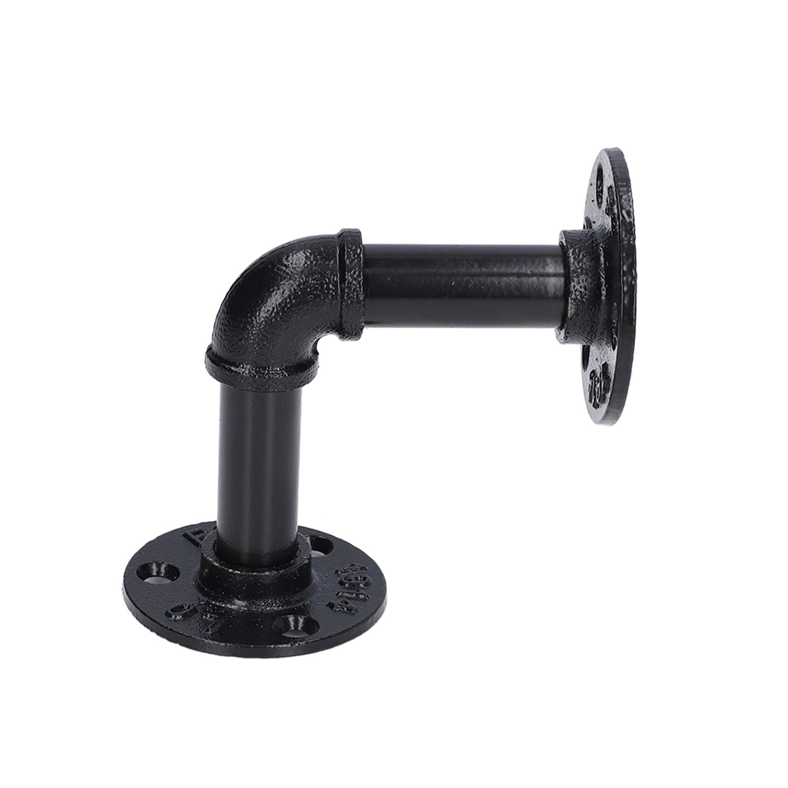 Pipe Shelf Brackets Iron Black Retro Wall Mounted Clapboard Support Frame Racks Set V1294-YM0523-3114210139511