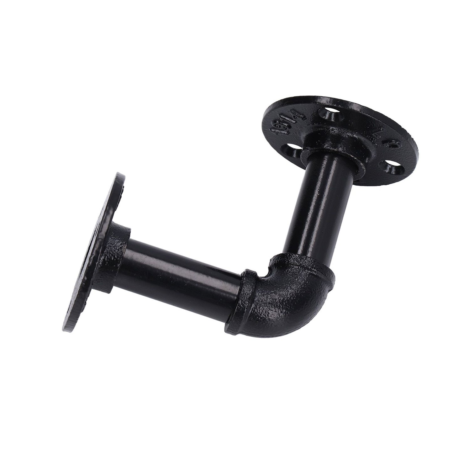 Pipe Shelf Brackets Iron Black Retro Wall Mounted Clapboard Support Frame Racks Set V1294-YM0523-3114210139511