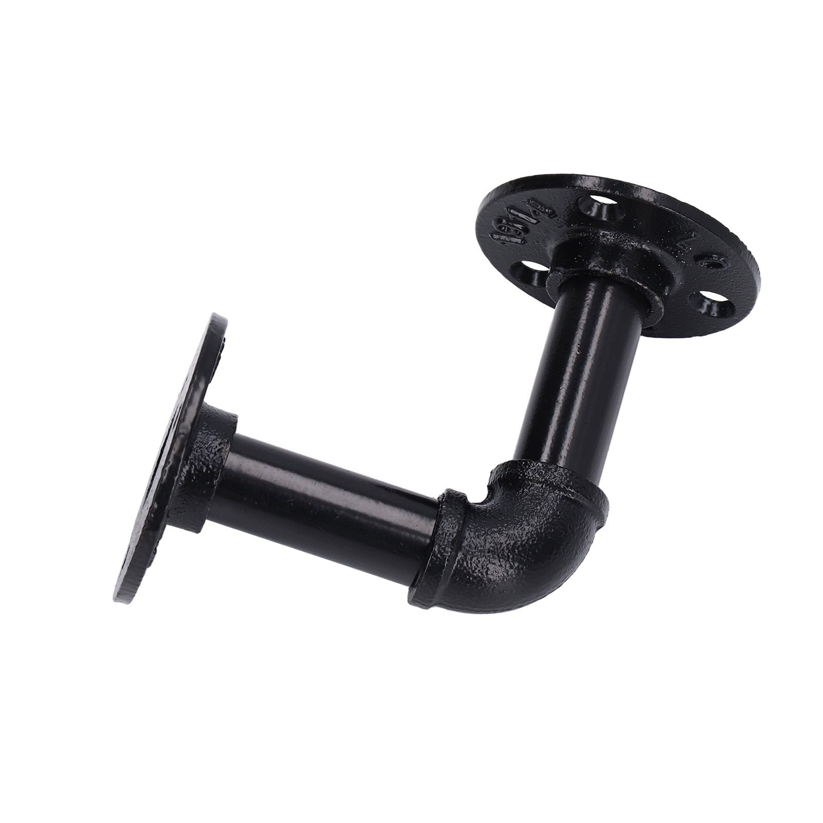 Pipe Shelf Brackets Iron Black Retro Wall Mounted Clapboard Support Frame Racks Set V1294-YM0523-3114210139511