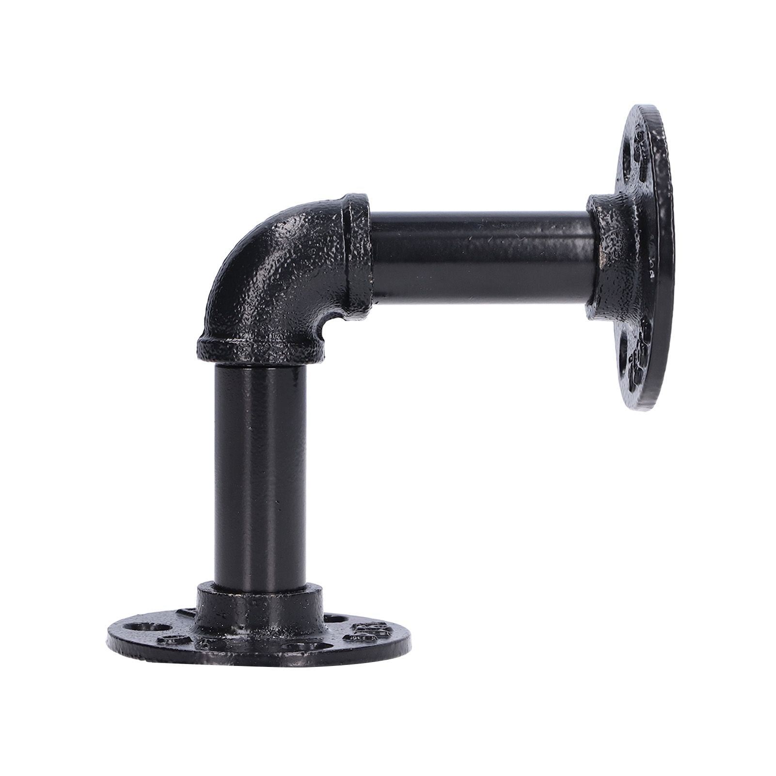Pipe Shelf Brackets Iron Black Retro Wall Mounted Clapboard Support Frame Racks Set V1294-YM0523-3114210139511