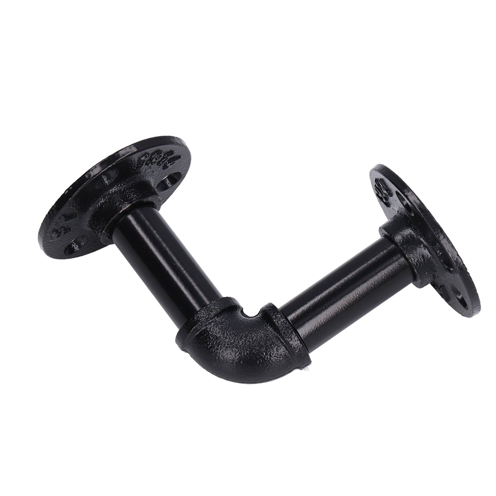 Pipe Shelf Brackets Iron Black Retro Wall Mounted Clapboard Support Frame Racks Set V1294-YM0523-3114210139511