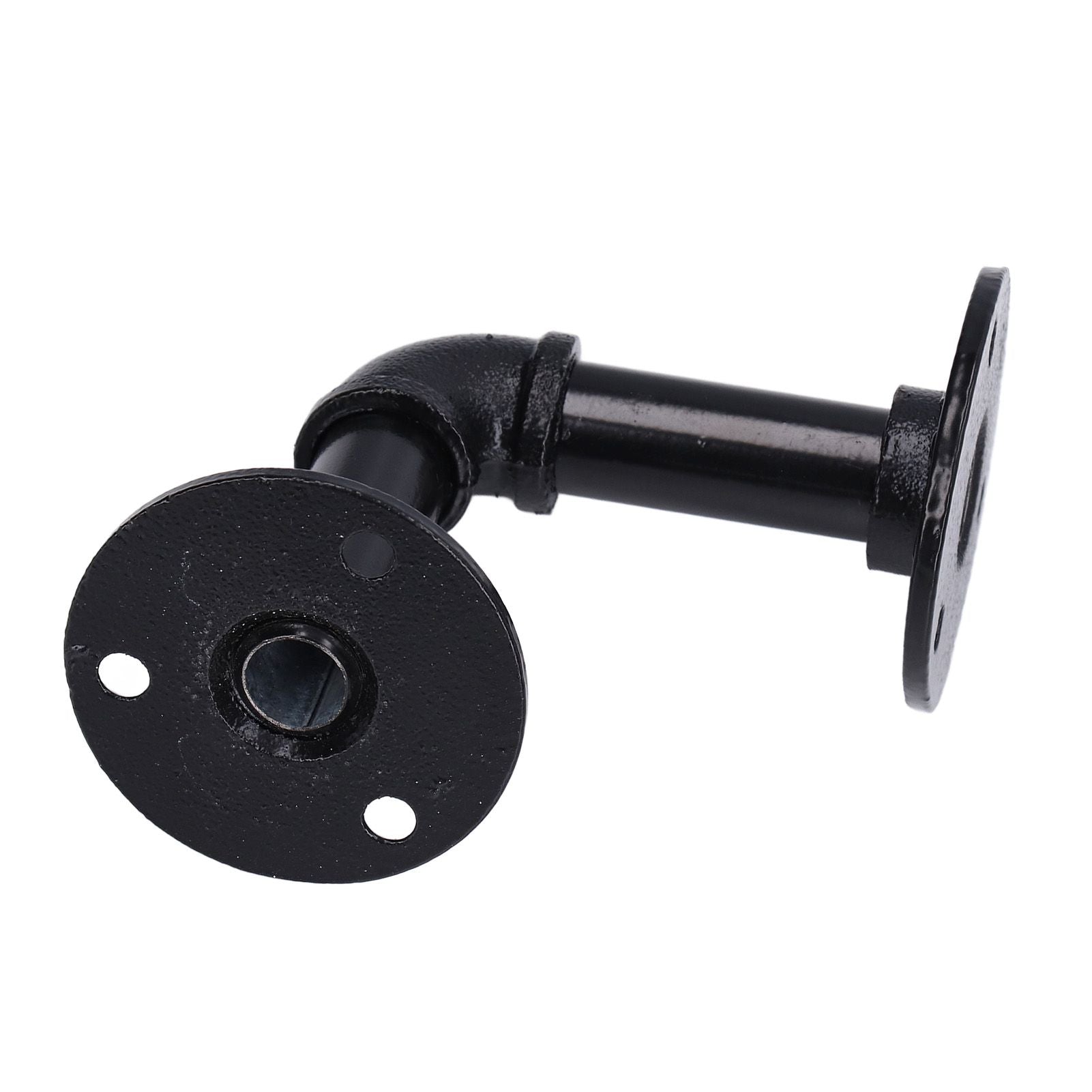 Pipe Shelf Brackets Iron Black Retro Wall Mounted Clapboard Support Frame Racks Set V1294-YM0523-3114210139511