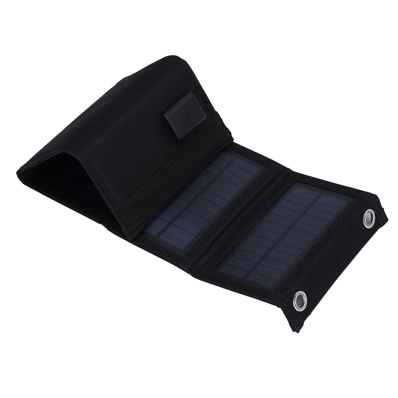 7.5W Solar Panel Kit Portable 5 Folding Solar Charger Bag with Carabiners for Mobile Phone Car Ship V1294-YM0523-3114210140811