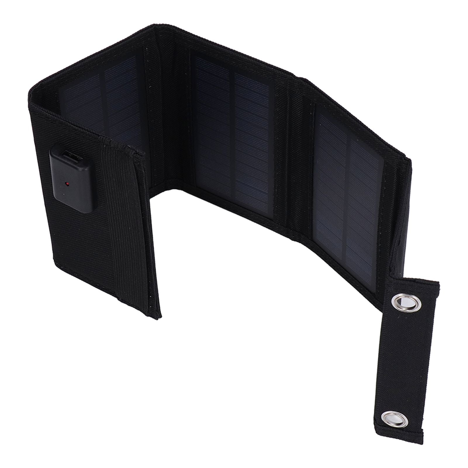 7.5W Solar Panel Kit Portable 5 Folding Solar Charger Bag with Carabiners for Mobile Phone Car Ship V1294-YM0523-3114210140811