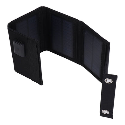 7.5W Solar Panel Kit Portable 5 Folding Solar Charger Bag with Carabiners for Mobile Phone Car Ship V1294-YM0523-3114210140811