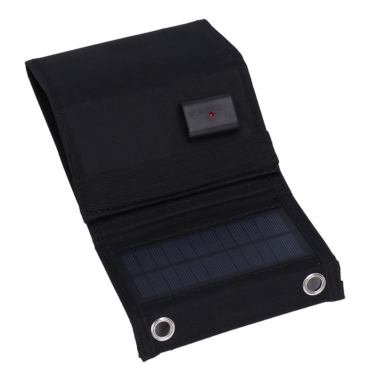 7.5W Solar Panel Kit Portable 5 Folding Solar Charger Bag with Carabiners for Mobile Phone Car Ship V1294-YM0523-3114210140811