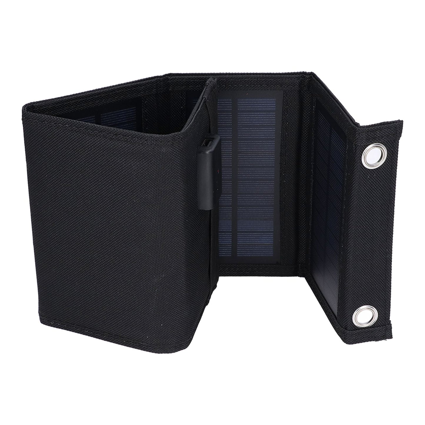 7.5W Solar Panel Kit Portable 5 Folding Solar Charger Bag with Carabiners for Mobile Phone Car Ship V1294-YM0523-3114210140811