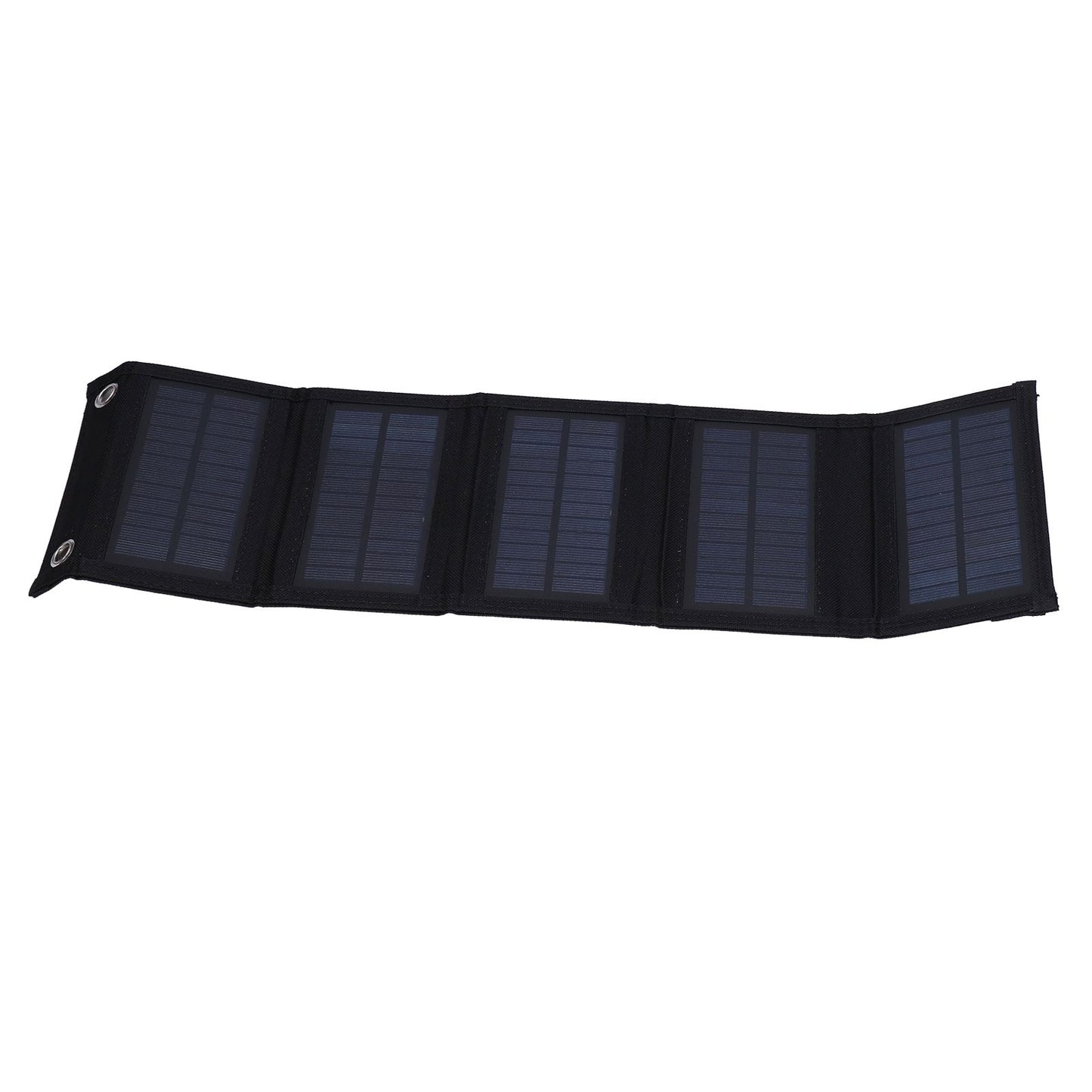 7.5W Solar Panel Kit Portable 5 Folding Solar Charger Bag with Carabiners for Mobile Phone Car Ship V1294-YM0523-3114210140811