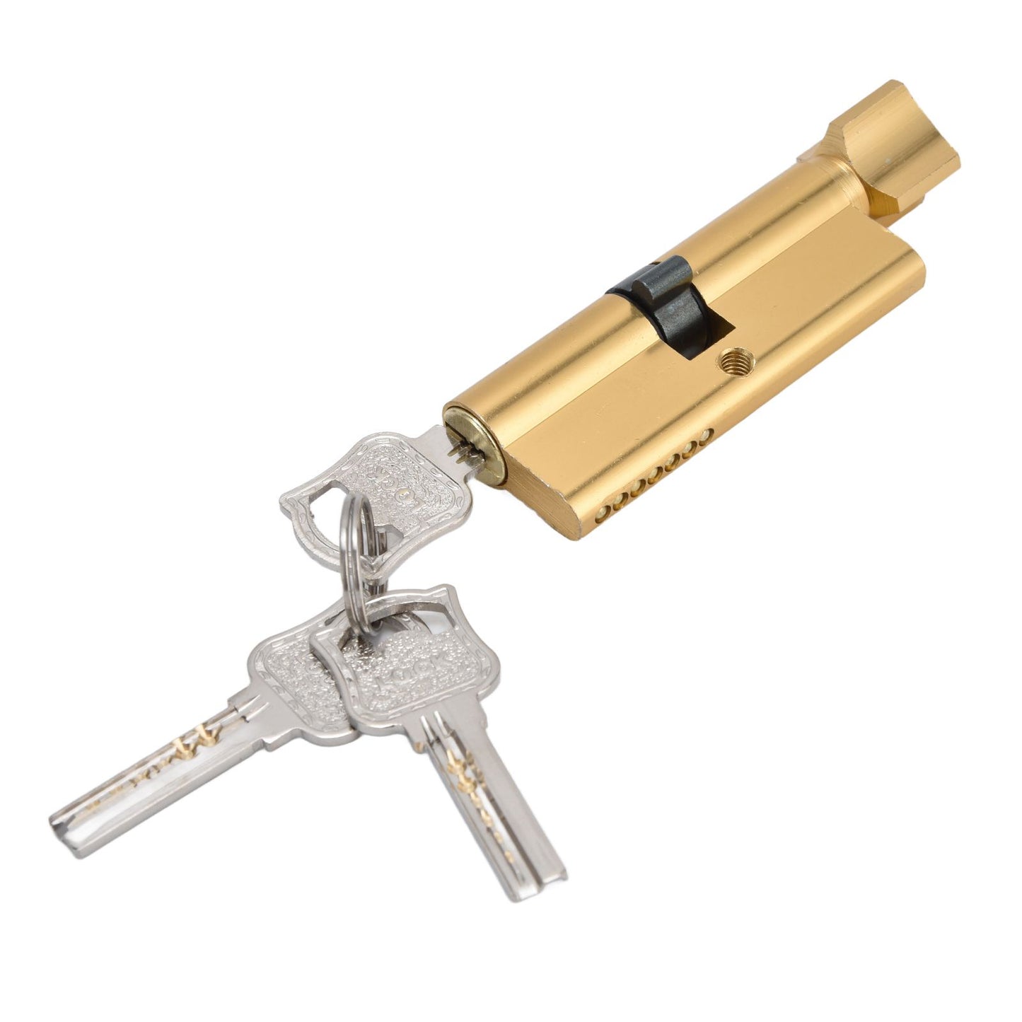 Cylinder Lock Door Locker Core Home Security System Tool Aluminum with Key for Cabinet Mailbox Drawer V1294-YM0523-3114210145411